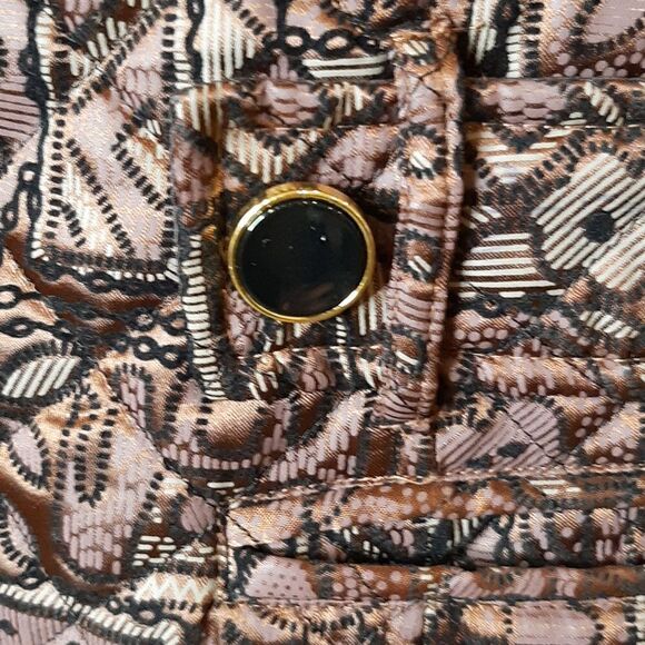 Erin London Brown with Design Puffer Vest - Picture 3 of 12